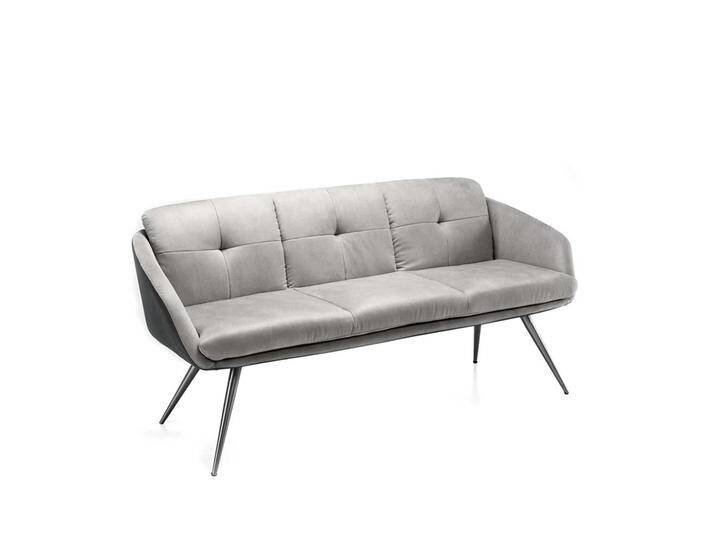 Esszimmersofa in Hellgrau Microfaser 180 cm von Pharao24.de