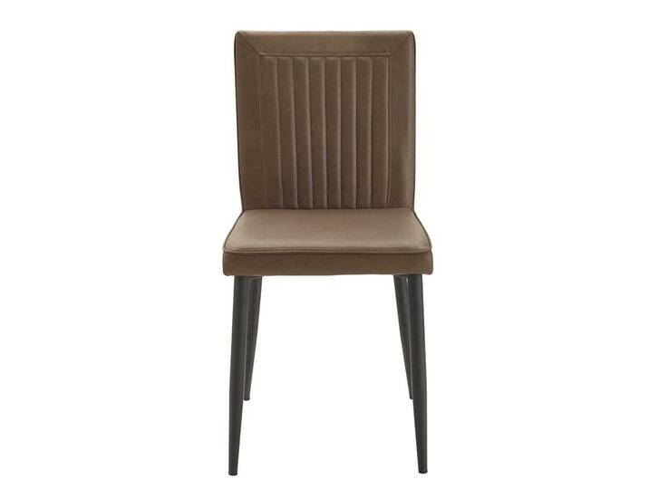 Esszimmerstühle in Braun Kunstleder hoher Lehne (2er Set) von Pharao24.de