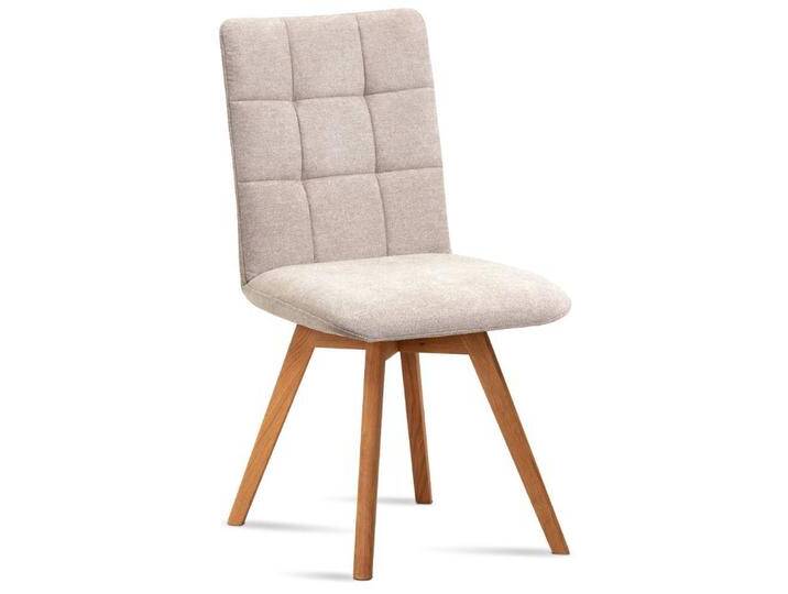 Esszimmerstuhl Polsterstuhl Esszimmer in Beige aus Flockstoff (2er Set) von Pharao24.de