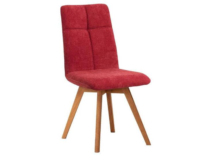 Esszimmerstuhl Polsterstuhl Esszimmer in Rot aus Flockstoff (2er Set) von Pharao24.de