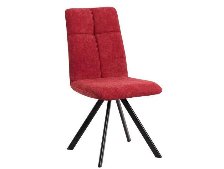 Esszimmerstuhl Polsterstuhl in Rot mit aufwendigen Steppungen (2er Set) von Pharao24.de
