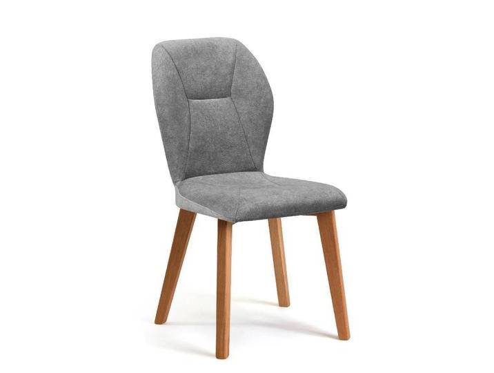 Esszimmerstuhl Stuhl Esszimmer aus Flockstoff mit Gestell aus Massivholz (2er Set) von Pharao24.de