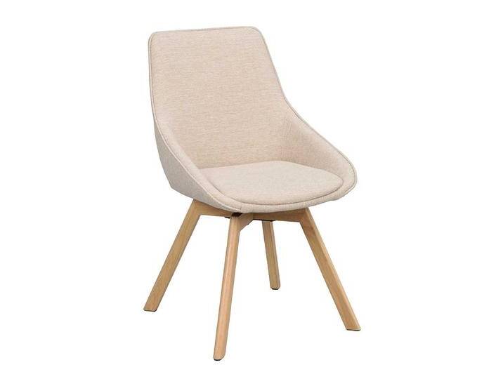 Esszimmerstuhl Stuhl Esszimmer in Cremeweiß aus Webstoff (2er Set) von Pharao24.de