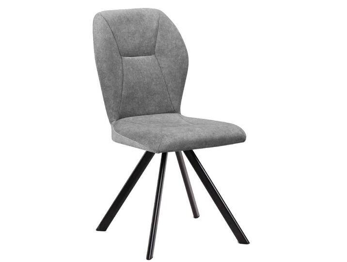 Esszimmerstuhl Stuhl Esszimmer in Grau mit gepolsterter Rückenlehne (2er Set) von Pharao24.de