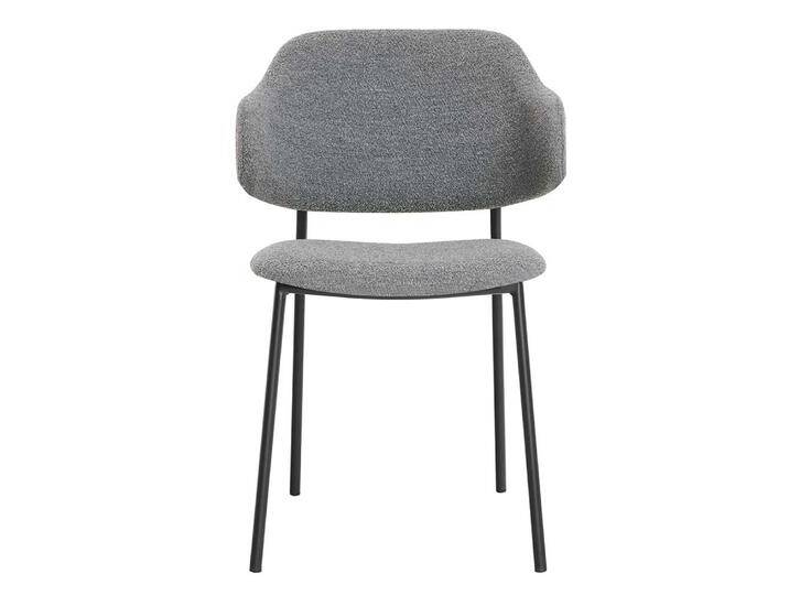 Esszimmerstuhl mit Armlehnen Boucle Stoff (2er Set) von Pharao24.de