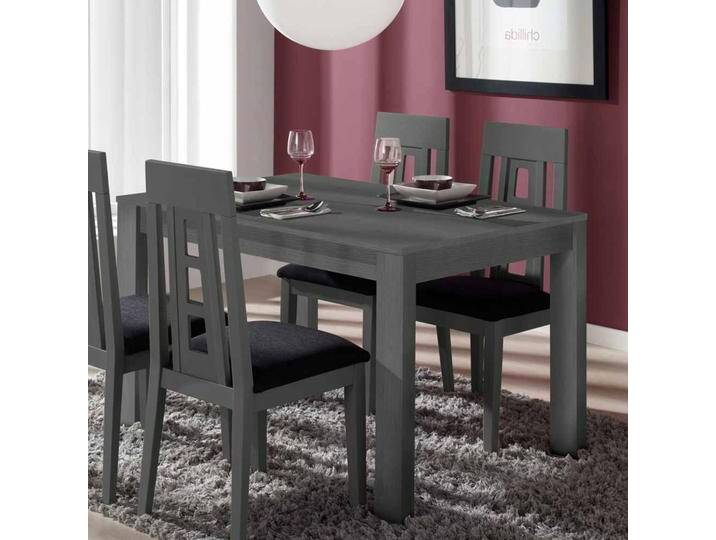 Esszimmertisch in Dunkelgrau ausziehbar modern von Pharao24.de