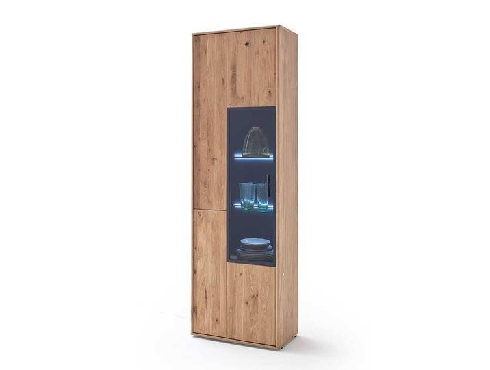 Esszimmervitrine in Eiche Bianco und Anthrazit modern von Pharao24.de