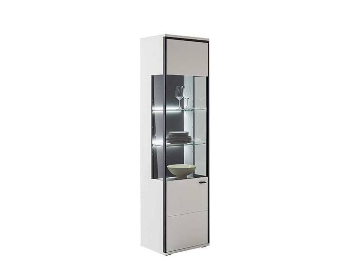 Esszimmervitrinenschrank weiss in modernem Design 199 cm hoch von Pharao24.de