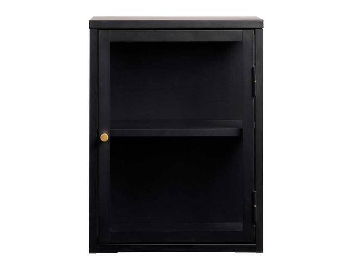 Hängevitrine, Schwarz, 45x60x25 cm, Stahl & Glas, 1-türig, Industrial Hängevitrine, Schwarz, 45x60x25 cm, Stahl & Glas, 1-türig, Industrial von Pharao24.de