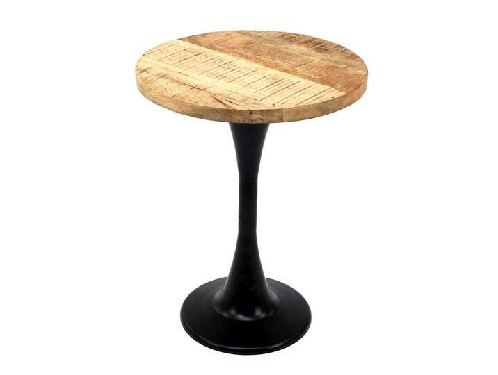 Factory Style Beistelltisch aus Mangobaum Massivholz Gusseisen von Pharao24.de