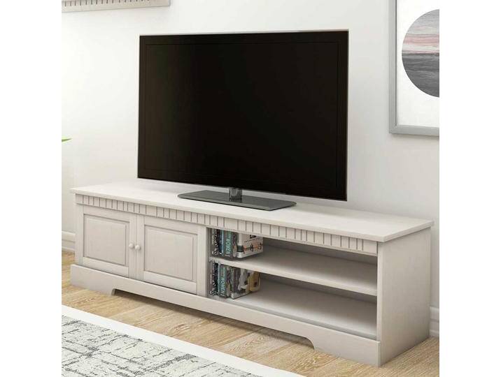 Fernseh Unterschrank im weißen Landhausstil 162 cm breit von Pharao24.de