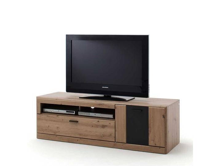 Fernseher Schrank in Eiche Optik und Dunkelgrau einer Schublade von Pharao24.de