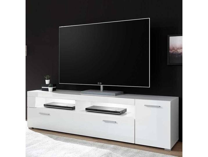 Fernsehlowboard in Weiß Hochglanz 180 cm breit von Pharao24.de