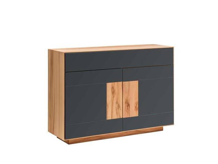Flur Sideboard in Anthrazit und Kernbuche massiv 120 cm breit von Pharao24.de