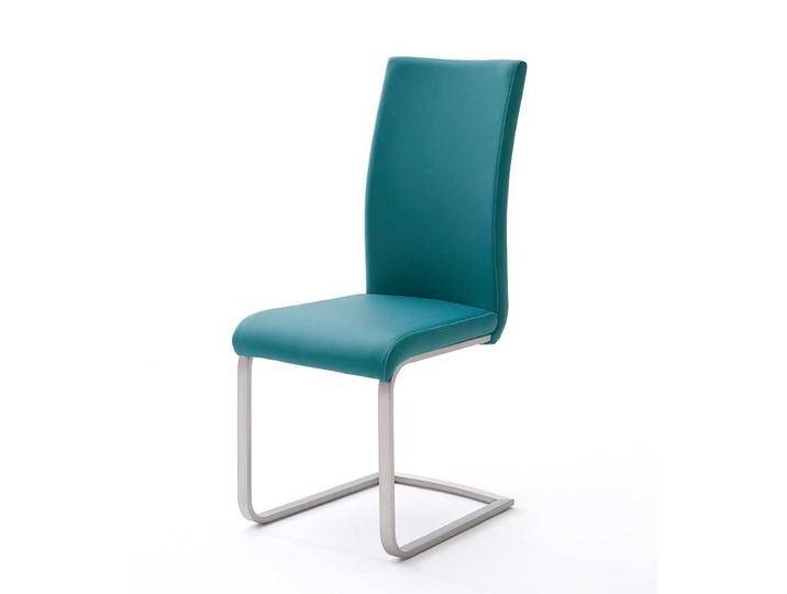 Freischwinger Set in Petrol Kunstleder modern (4er Set) von Pharao24.de