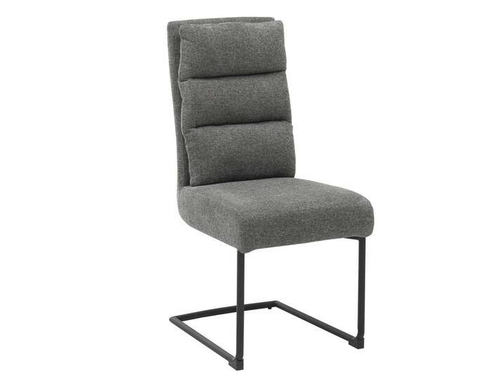 Freischwinger in modernem Design Hellgrau und Schwarz (2er Set) von Pharao24.de