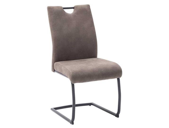 Freischwinger mit hoher Lehne und Griff Beige Microfaser (2er Set) von Pharao24.de