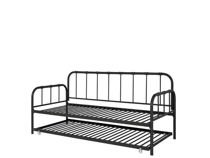 Funktionsbett Ausziehbett aus Metall in Schwarz von Pharao24.de
