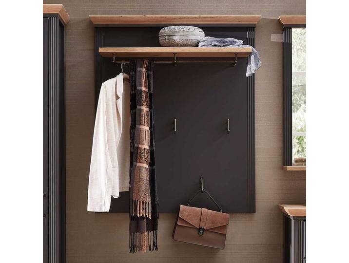 Garderobe in Dunkelgrau und Eichefarben hängend Garderobe in Dunkelgrau und Eichefarben hängend von Pharao24.de