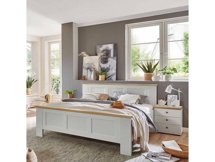 Grosse Betten im Landhausstil Weiß und Eiche Bianco Grosse Betten im Landhausstil Weiß und Eiche Bianco von Pharao24.de