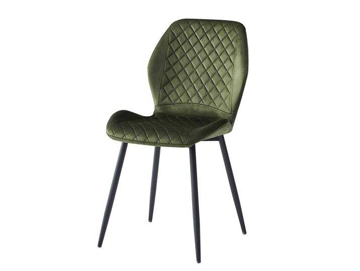 Grüne Küchenstühle modern aus Samt Gestell aus Metall (4er Set) von Pharao24.de