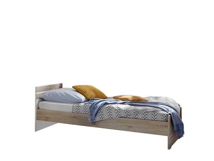 Günstiges Jugendbett in Eiche San Remo und Weiß Made in Germany von Pharao24.de