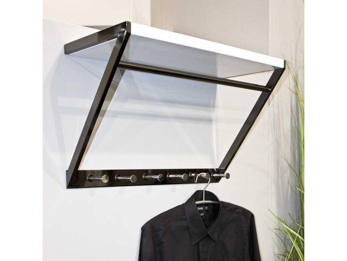 Hängegarderobe in Schwarz Weiß Hutablage von Pharao24.de