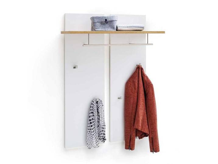 Hängegarderobe in Weiß und Wildeiche Optik modern von Pharao24.de