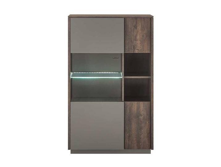 Highboard in Grau Eiche dunkel von Pharao24.de