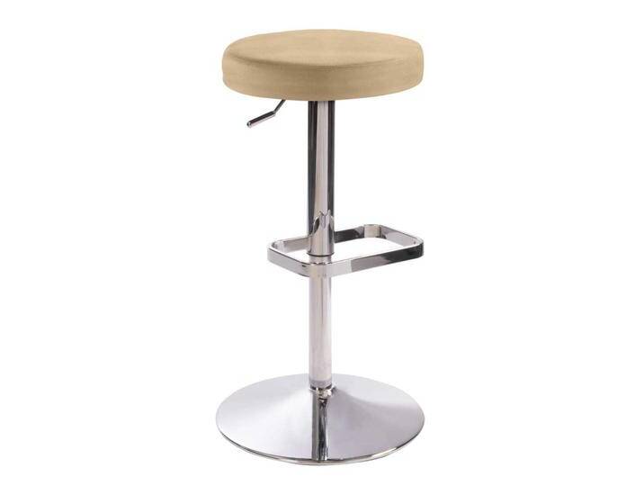 Hochhocker, Beige, 44x44 cm, Microfaser & Stahl, Höhenverstellbar, Modern Hochhocker, Beige, 44x44 cm, Microfaser & Stahl, Höhenverstellbar, Modern von Pharao24.de