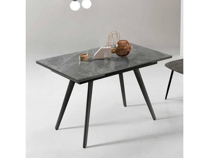 Hochwertiger Ausziehtisch in modernem Design Sinterstein und Metall von Pharao24.de