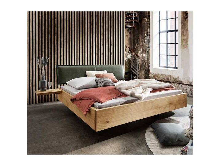 Hochwertiges Doppelbett aus Wildeiche Massivholz Metall (dreiteilig) von Pharao24.de