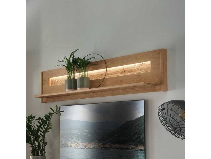 Hochwertiges Wandboard aus Wildeiche Massivholz 156 cm breit von Pharao24.de
