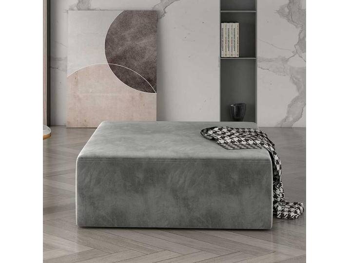 Hocker Couchhocker aus Samt in quadratischer Form von Pharao24.de