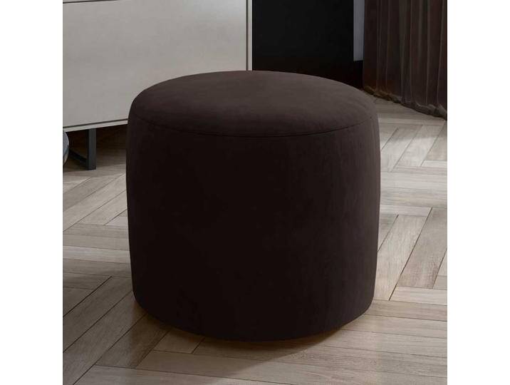 Hocker Sitzhocker aus Samt in Dunkelbraun von Pharao24.de