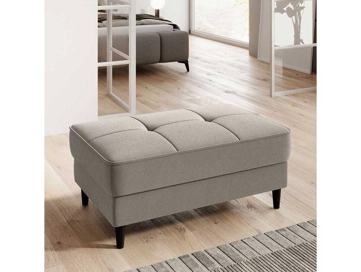 Hocker Sitzhocker aus Webstoff in Taupe von Pharao24.de