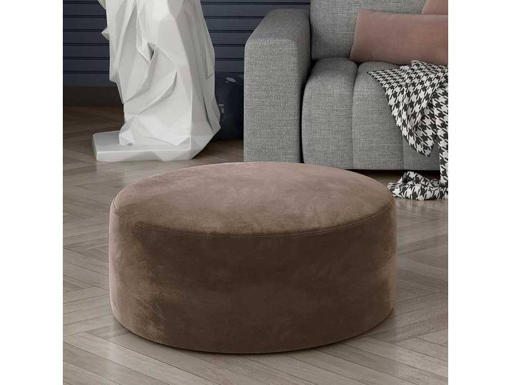 Hocker Sitzhocker in Braun aus Samt von Pharao24.de