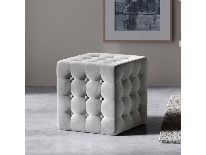Hocker Sitzwürfel aus Samt in quadratischer Form von Pharao24.de