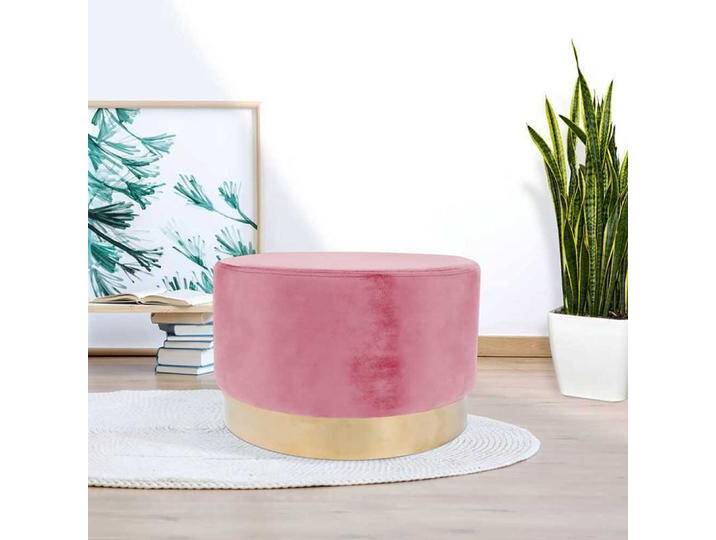 Hocker in runder Form goldfarbigem Sockel Hocker in runder Form goldfarbigem Sockel von Pharao24.de