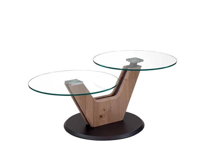 Höhenverstellbarer Couchtisch mit zwei Glasplatten Made in Germany von Pharao24.de