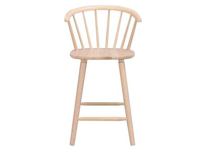 Hoher Barstuhl im Windsor Stil Holz White Wash (2er Set) von Pharao24.de