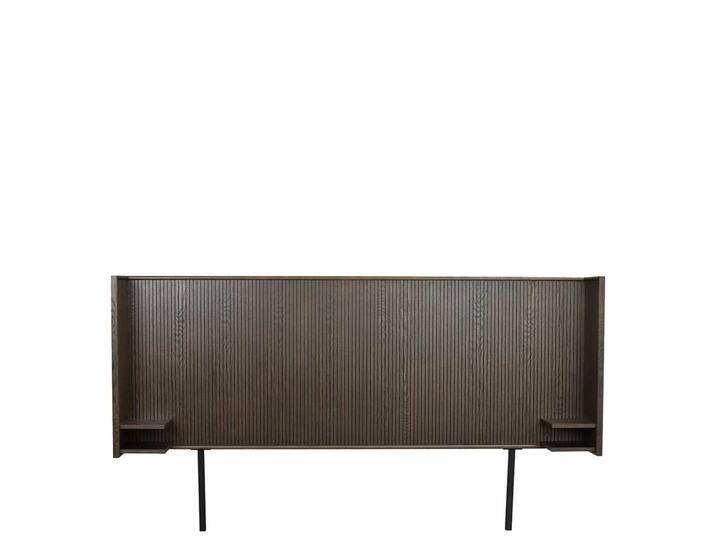 Holz Bett Kopfteil in Eiche dunkel 230 cm breit 150 cm hoch von Pharao24.de