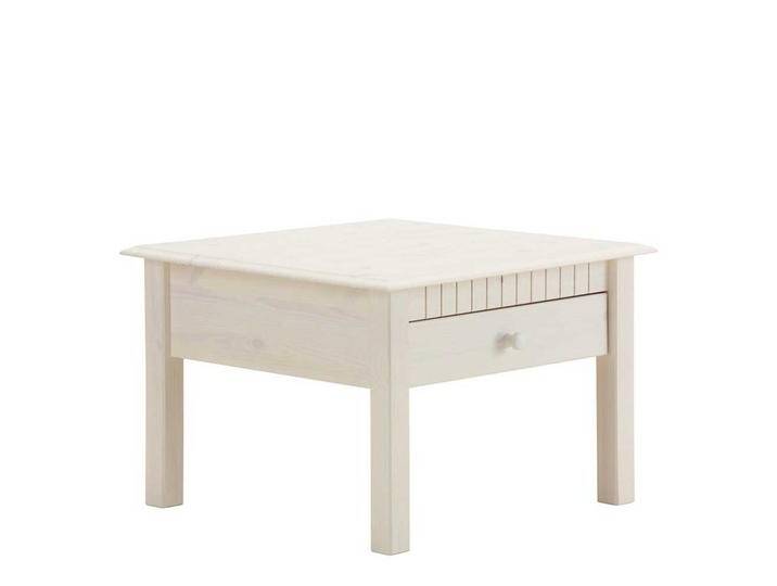 Holz Couchtisch in Weiß Kiefer Massivholz von Pharao24.de
