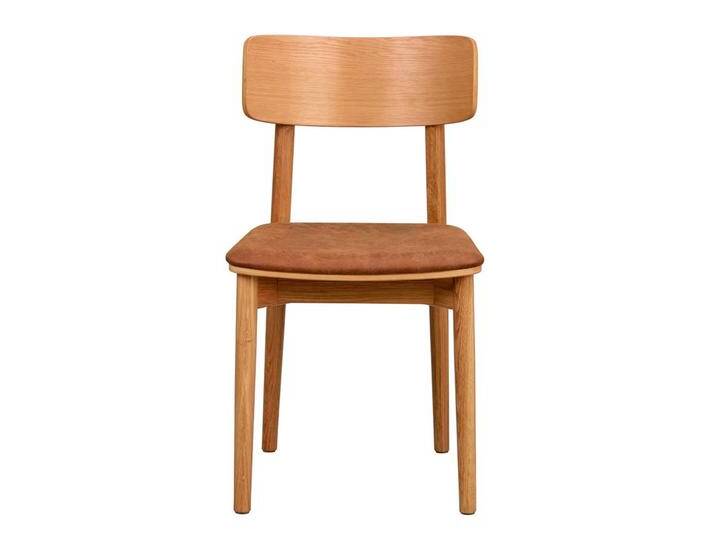 Holzstühle mit Polstersitz in Eichefarben Braun (2er Set) von Pharao24.de