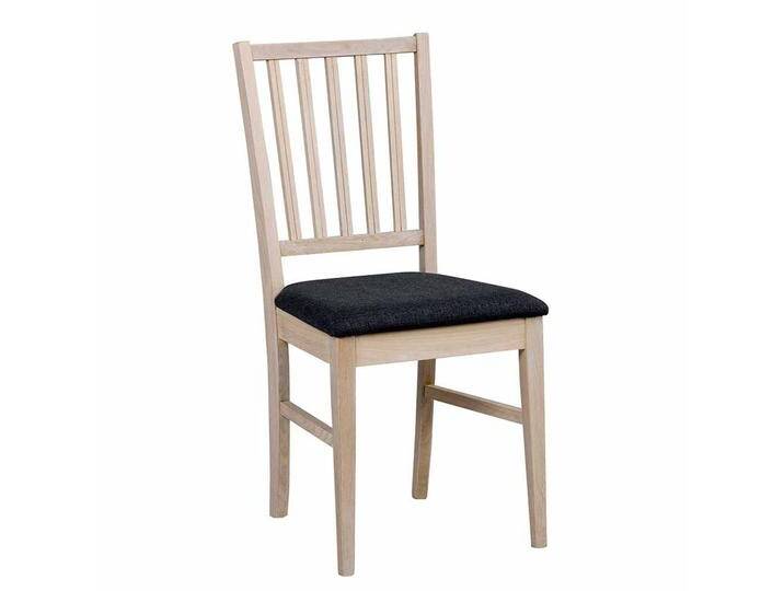 Holzstuhl, Weiß, 44x51x92 cm, Eiche Massivholz & Webstoff, 2er Set, Skandinavisch von Pharao24.de