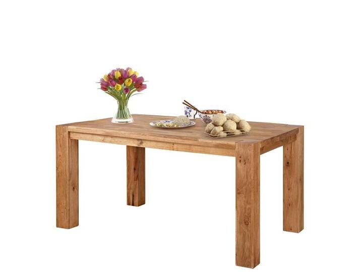 Holztisch aus Wildeiche Massivholz modernem Design von Pharao24.de
