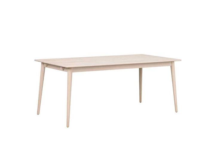 Holztisch in Eiche White Wash massiv Skandi Design von Pharao24.de