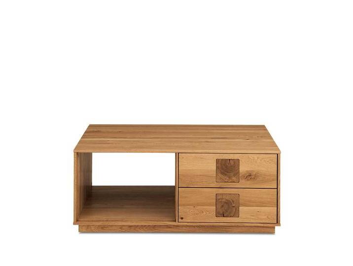 Holztischmassiv Wohnzimmer in Wildeichefarben zwei Schubladen Holztischmassiv Wohnzimmer in Wildeichefarben zwei Schubladen von Pharao24.de