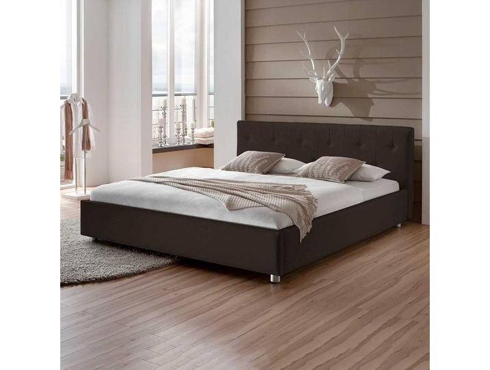 Jugendbett in Braun Kunstleder in Überlänge Jugendbett in Braun Kunstleder in Überlänge von Pharao24.de