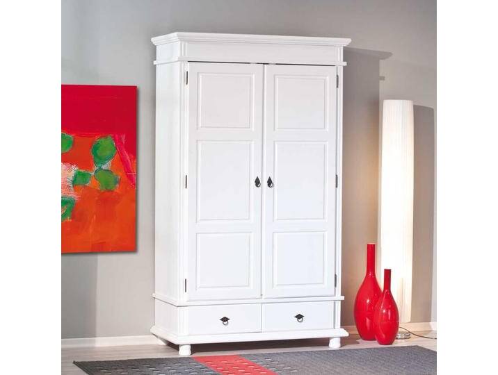 Kiefer Kleiderschrank in Weiß Landhausstil von Pharao24.de